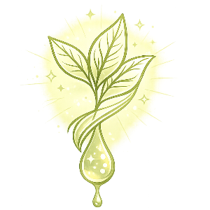 Amino acid rich tea leaf icon representing the fresh umami taste of Baiye No. 1 green tea.