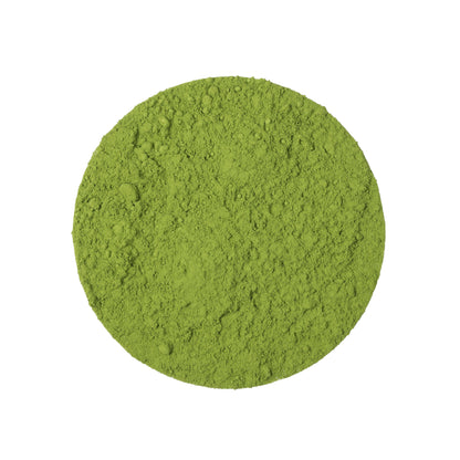 Premium ceremonial matcha green tea powder with a vibrant green color and fine texture, showcasing the quality of high-grade Japanese-style matcha