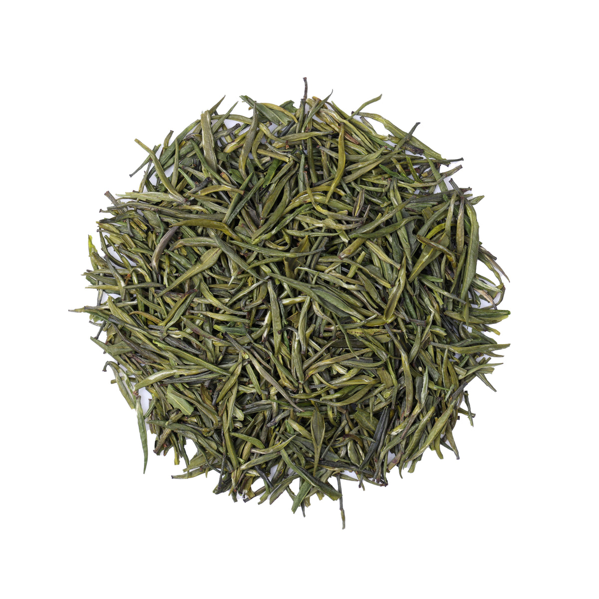Premium Enshi Gongya Green Tea from Hubei, China, featuring delicate tea buds and slender loose leaves with a fresh green color and elegant appearance
