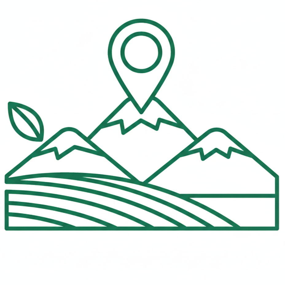 Enshi tea origin icon representing mountain-grown Chinese tea from Hubei Province