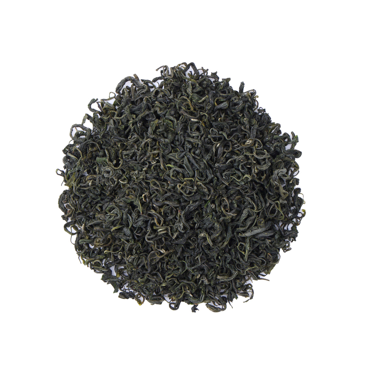 Grade 4 Enshi Selenium Rich Green Tea from Hubei, China, featuring curled loose leaf tea with a fresh green color and natural aroma