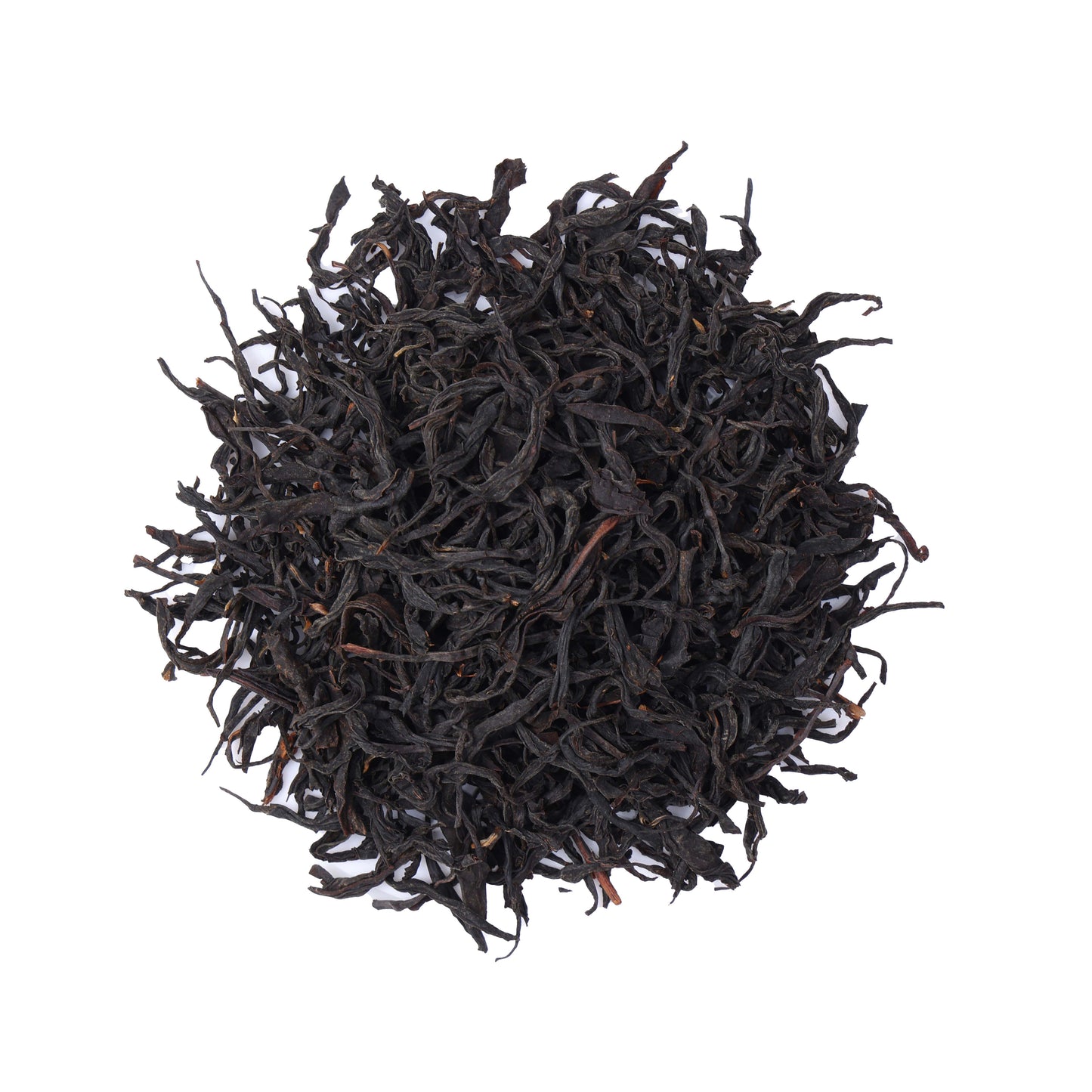 Premium High Mountain Selenium Rich Black Tea from Hubei, China, featuring twisted loose tea leaves with a dark color and rich traditional black tea character
