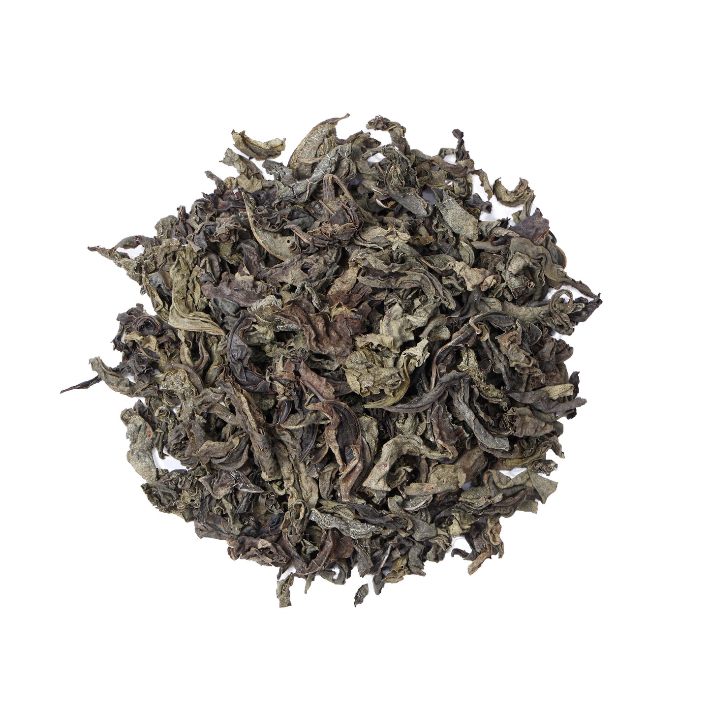 Premium Laifeng Large Leaf Vine Tea from Hubei, China, featuring natural loose leaf herbal tea leaves with a rich texture and traditional processing style