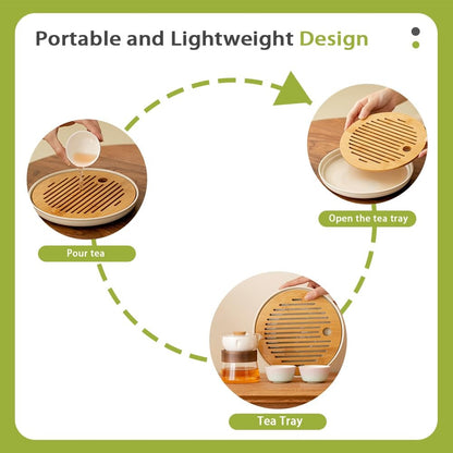 A detailed design infographic of the SeTeng tea maker, highlighting its removable anti-scalding ring, V-shaped spout, 360-degree flexible rotation, and stable flat bottom.
