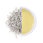 Organic Laifeng Vine Tea Dragon Whisker Buds and golden tea infusion comparison, showcasing the delicate vine tea buds and natural qualities of premium caffeine-free herbal tea from Hubei, China