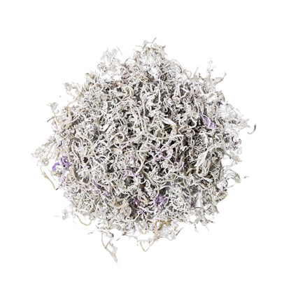 Organic Premium Dragon Whisker Laifeng Vine Tea buds from Hubei, China, featuring delicate curly shoots with a natural white crystalline appearance and fine texture