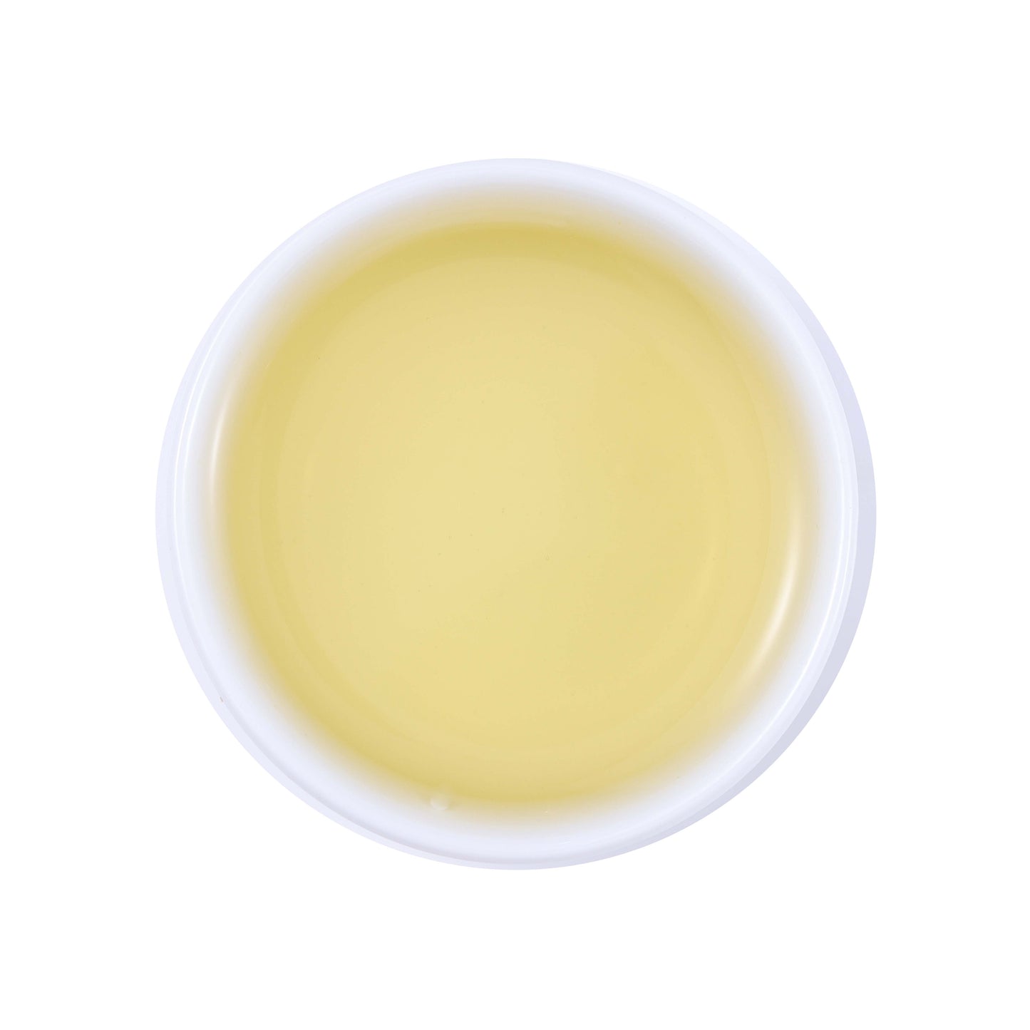 Organic Premium Longxu Vine Tea brewed tea soup showing a clear pale yellow tea liquor with a fresh and delicate herbal flavor from Laifeng, Hubei, China