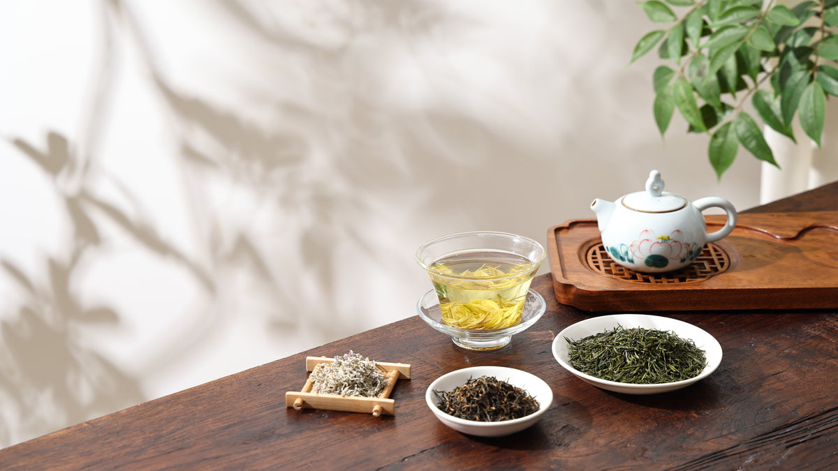 Seteng Tea premium Chinese tea wholesale collection featuring Enshi Yulu green tea, black tea, vine tea and traditional tea culture
