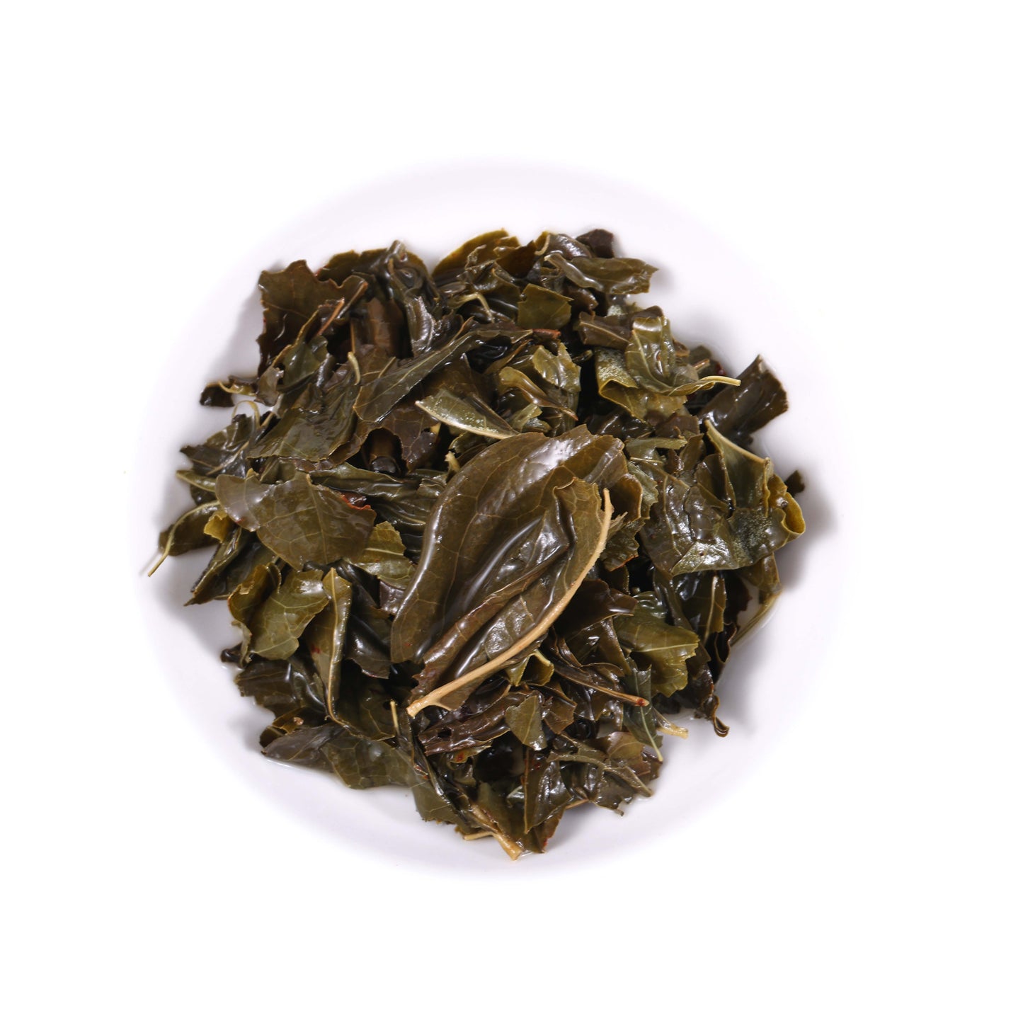 Six-year aged fermented vine tea brewed leaves showing mature leaf texture, natural brown-green color and traditional fermentation characteristics from Laifeng, Hubei, China